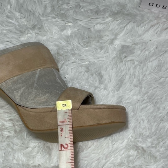GUESS Taupe Blubell Suede Platform Slide 7.5 - Picture 11 of 16